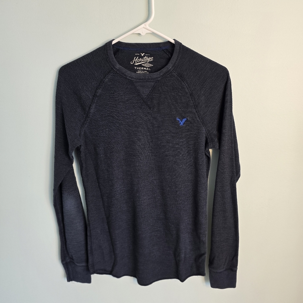 American Eagle Outfitters boys thermal long sleeve tshirt XS